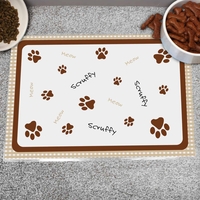Brown Gingham Cat Placemat