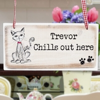 Cat Wooden Sign