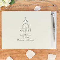 Church Design Hardback Guest Book & Pen