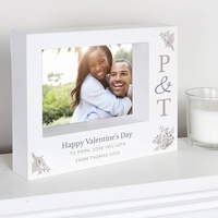 Couples Initials 7x5 Landscape Box Photo Frame