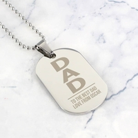 Dad Stainless Steel Dog Tag Necklace