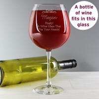 Decorative Bottle of Wine Glass