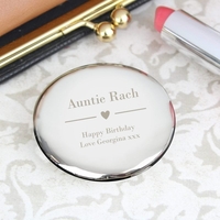 Decorative Heart Compact Mirror
