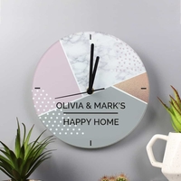 Geometric Glass Clock