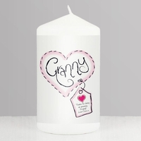 Granny Heart Stitch Candle