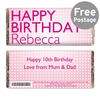 Happy Birthday Pink Dots Milk Chocolate Bar