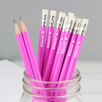 Heart Motif Pink Pencils