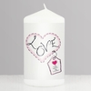Heart Stitch Love Candle