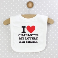 I HEART 0-3 Months Baby Bib