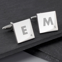Initials and Age Square Cufflinks