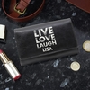 Live Laugh Love Black Leather Purse