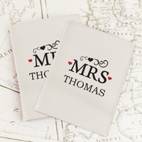 Mr & Mrs Cream Passport Holders