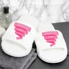 Pink Banner Velour Slippers