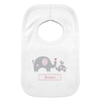 Pink Elephant 0-3 Months Baby Bib