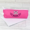 Pink Girls Skull & Cross Bone Pencil Case