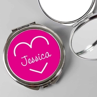 Pink Name Island Compact Mirror