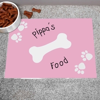 Pink Paw Print Dog Placemat
