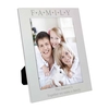 Silver 5x7 Family & Hearts Photo Frame