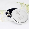 Silver Cross Trinket Box - Ideal For Rosary Beads