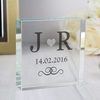 Silver Monogram Large Crystal Token