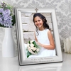 Silver Plated 5x7 Elegant Cross Photo Frame