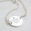Silver Plated Any Message Disc Necklace