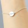 Silver Plated Initials Disc Bracelet