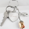 Silver Plated Name Rose Gold Rose Keyring