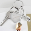 Silver Plated Rose Gold Rose Keyring