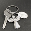 Silver Plated Swirls & Hearts Godmother Angel Keyring