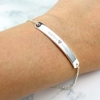 Silver Tone Heart Bar Bracelet