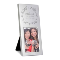 Small Silver Butterfly Swirl 2x3 Photo Frame