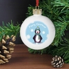 Snow Scene Penguin Bauble