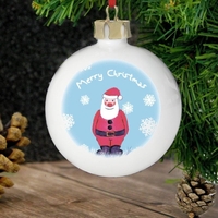 Snow Scene Santa Bauble