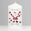 Spotty Santa Candle