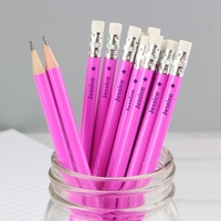 Star Motif Pink Pencils