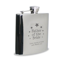Stars Father of the Bride Hip Flask
