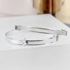 Sterling Silver Childs Expanding Diamante Star Bracelet