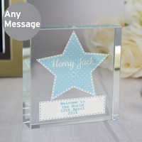 Stitch & Dot Baby Boy Large Crystal Token