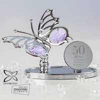 Swirls & Hearts Birthday Crystocraft Butterfly