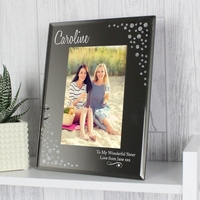 Swirls & Hearts Diamante 4x6 Glass Photo Frame