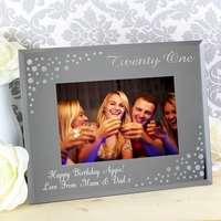 Twenty One Diamante 6x4 Glass Photo Frame