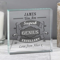 Vintage Typography Medium Crystal Token