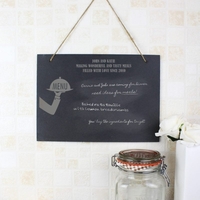 Waiter Hanging Slate Sign