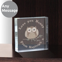 Woodland Owl Large Crystal Token