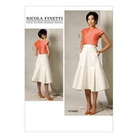 V1486 Vogue Patterns Misses Crop Top and Flared Yoke Skirt