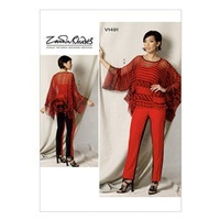 V1491 Vogue Patterns Misses Handkerchief Hem Tunic and Pants