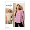 V1503 Vogue Patterns Misses Front Ruffle or Pocket Detail Top