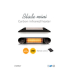 Veito Blade Mini 1200W Wall Mounted Carbon Infrared Heater with Remote Control IP55