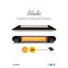 Veito Blade S 2500W Wall or Ceiling Mounted Carbon Infrared Heater with Remove Control IP55